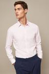 Burton Pink Slim Fit Long Sleeved Textured Shirt thumbnail 1