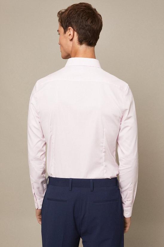 Burton Pink Slim Fit Long Sleeved Textured Shirt 3