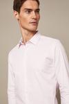 Burton Pink Slim Fit Long Sleeved Textured Shirt thumbnail 4