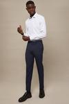 Burton Blue Tailored Fit Long Sleeve Textured Smart Shirt thumbnail 2