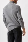 Burton Super Soft Grey Button Up Knitted Funnel thumbnail 3