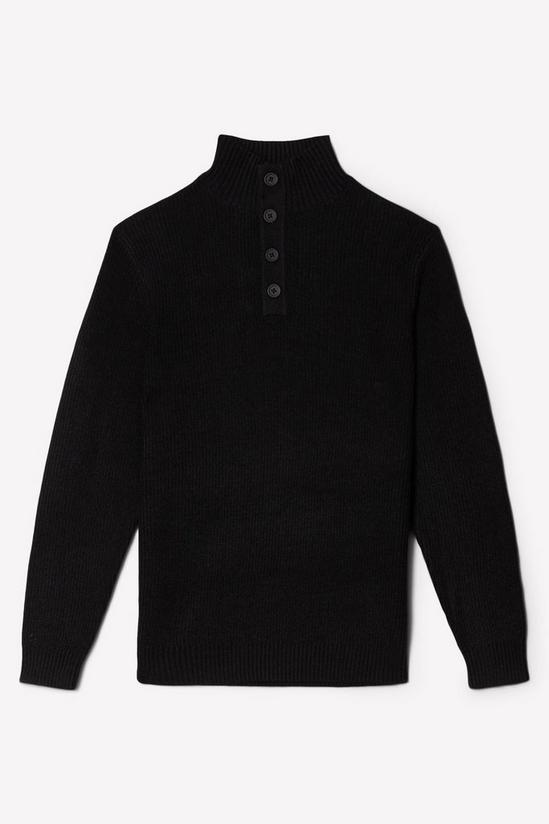 Burton Super Soft Black Button Up Knitted Funnel 5