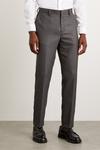 Burton Slim Fit Charcoal Wide Self Stripe Suit Trousers thumbnail 2