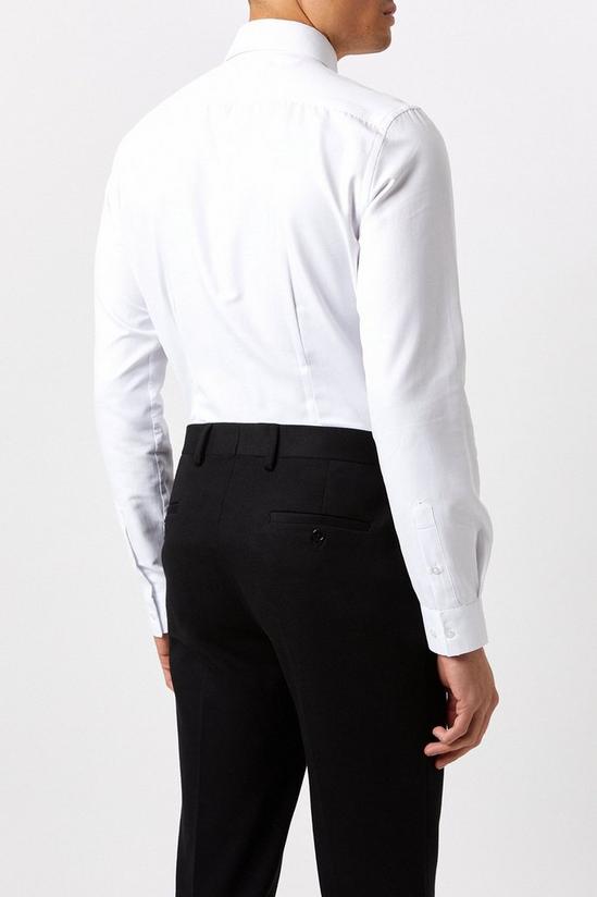 Burton White Slim Fit Concealed Placket Dress Shirt 3