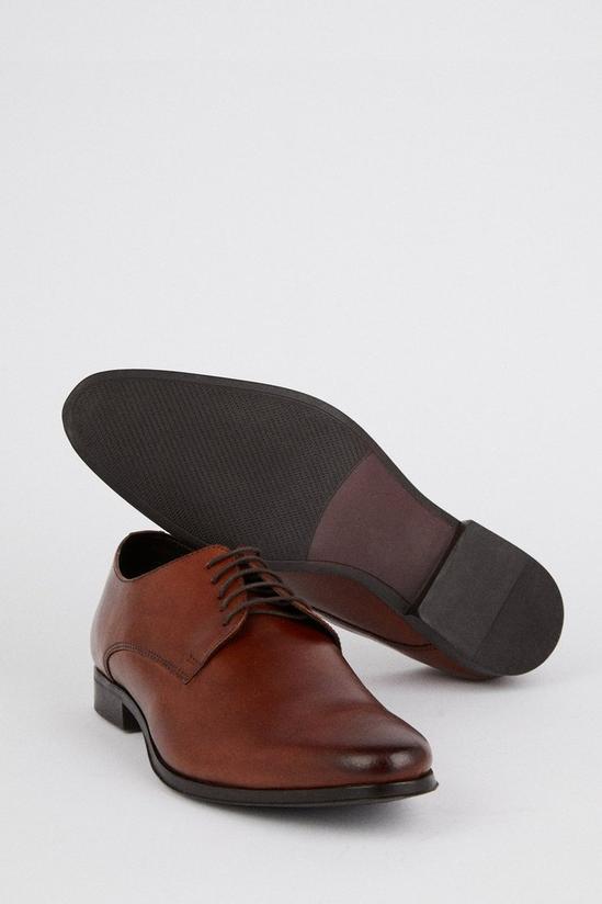 Burton Tan Leather Smart Derby Shoes 4