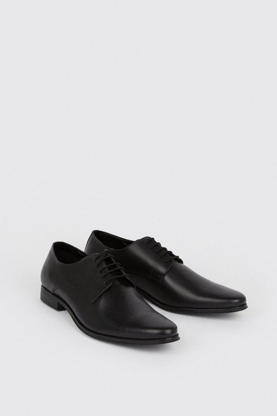 Burton Black Leather Smart Derby Shoes 3