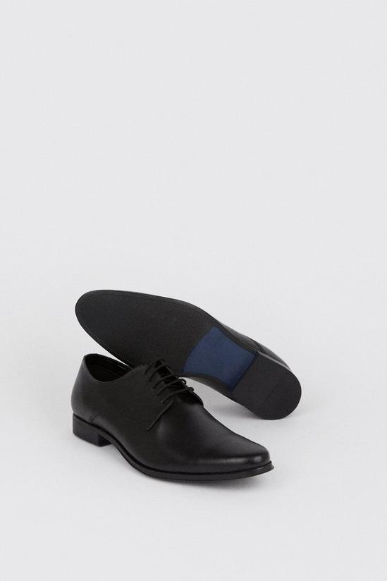 Burton Black Leather Smart Derby Shoes 4