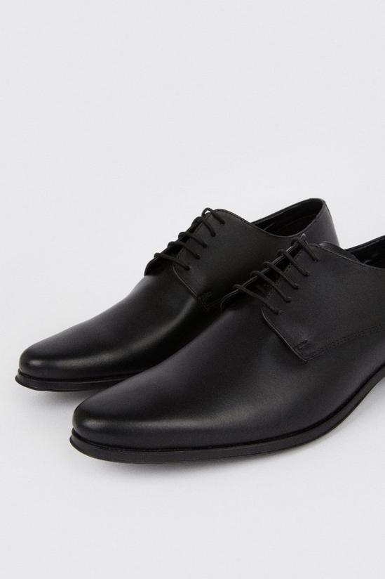 Burton Black Leather Smart Derby Shoes 5