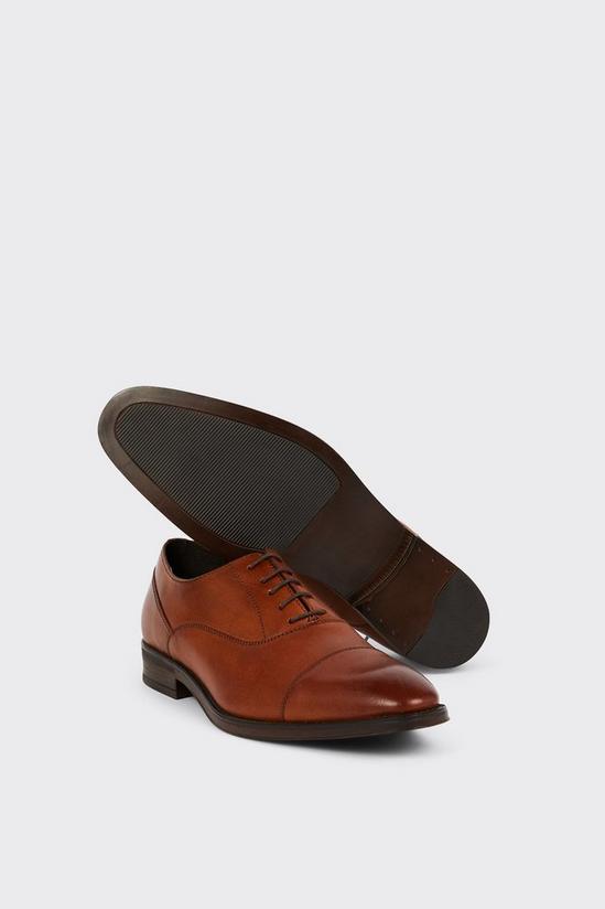Burton Tan Leather Oxford Toe Cap Shoes 4