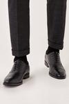 Burton Leather Smart Black Oxford Toe Cap Shoes thumbnail 1