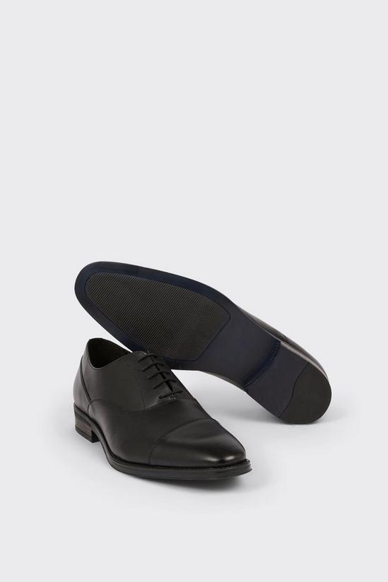 Burton Leather Smart Black Oxford Toe Cap Shoes 4
