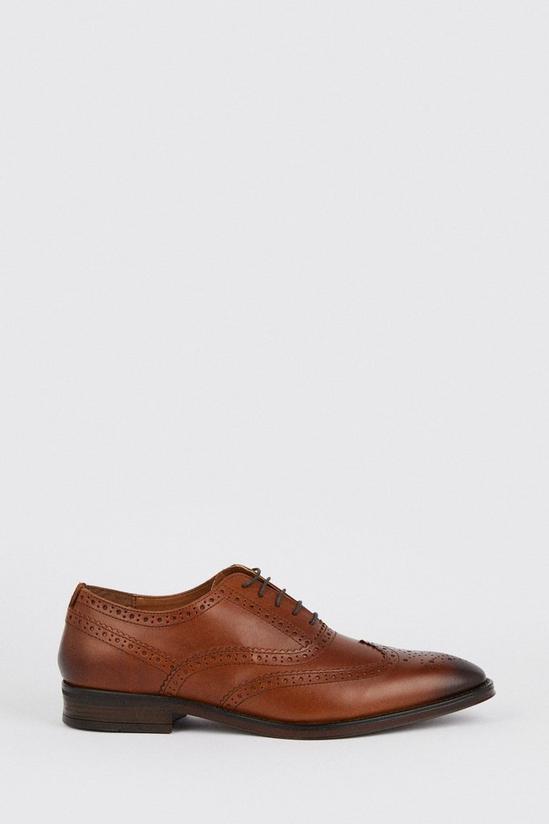 Burton Tan Leather Smart Oxford Brogue Shoes 2