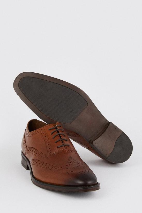 Burton Tan Leather Smart Oxford Brogue Shoes 4