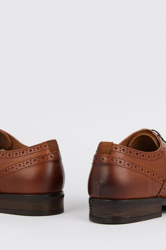 Burton Tan Leather Smart Oxford Brogue Shoes 5