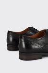 Burton Leather Smart Black Oxford Brogue Shoes thumbnail 5