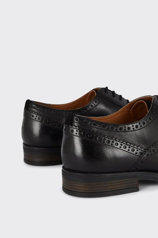 Burton Leather Smart Black Oxford Brogue Shoes 5