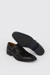 Burton Leather Smart Black Brogue Monk Shoes thumbnail 4