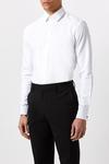 Burton Slim Fit White Double Cuff Dress Shirt thumbnail 1