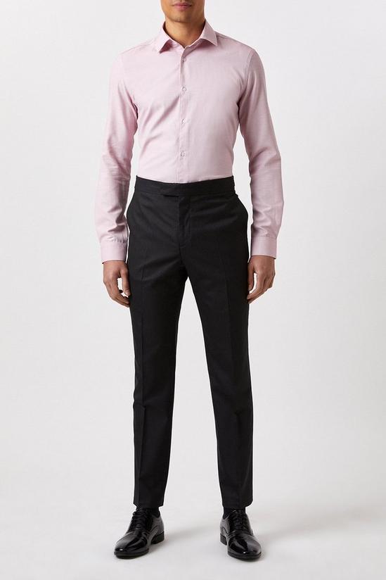 Burton Slim Pink Two Tone Textured Smart Shirt 2