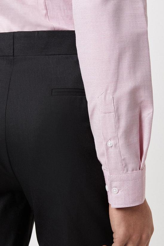 Burton Slim Pink Two Tone Textured Smart Shirt 4