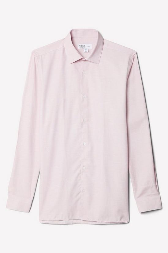 Burton Slim Pink Two Tone Textured Smart Shirt 5