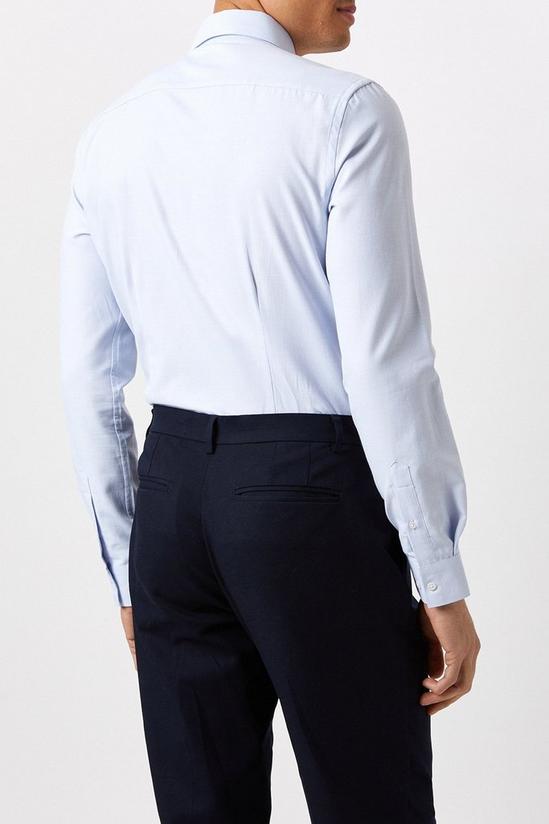 Burton Blue Slim Fit Two Tone Textured Smart Shirt 3