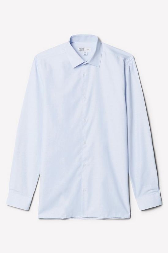 Burton Blue Slim Fit Two Tone Textured Smart Shirt 5