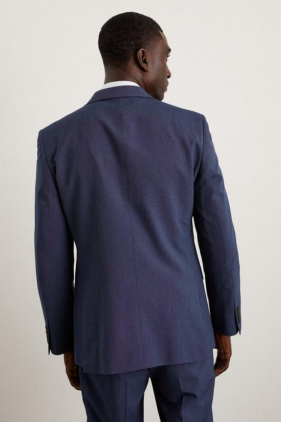Burton Tailored Fit Navy End On End Suit Jacket 3