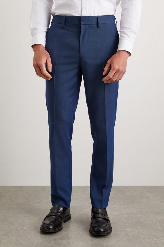 Burton Slim Fit Blue Birdseye Suit Trouser 2
