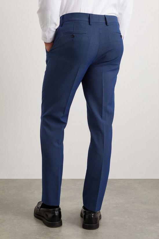 Burton Slim Fit Blue Birdseye Suit Trouser 3