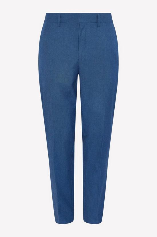 Burton Slim Fit Blue Birdseye Suit Trouser 4