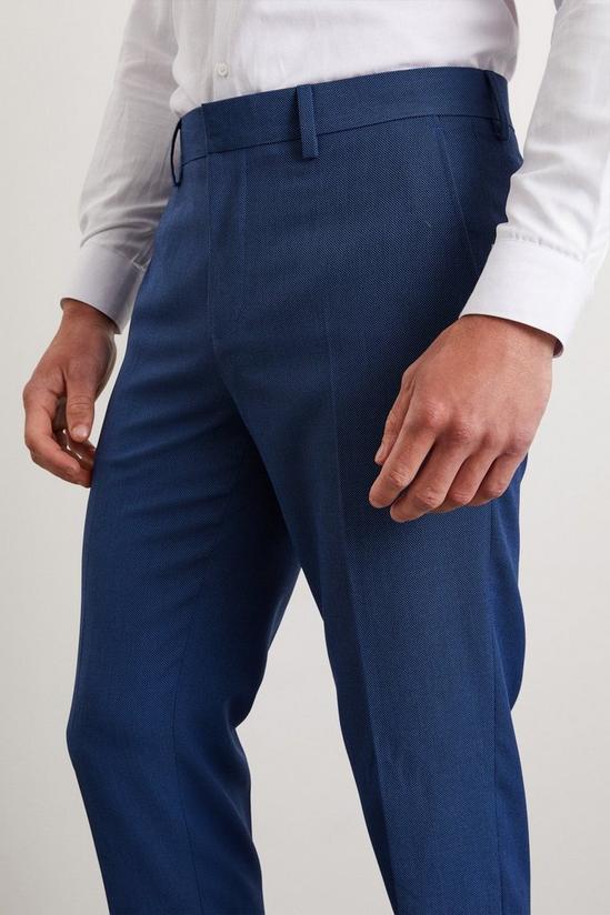 Burton Slim Fit Blue Birdseye Suit Trouser 5