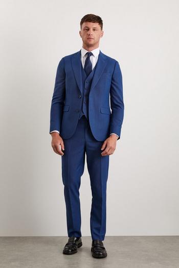 Related Product Slim Fit Blue Birdseye Suit Jacket