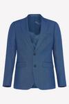 Burton Slim Fit Blue Birdseye Suit Jacket thumbnail 4