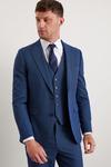 Burton Slim Fit Blue Birdseye Suit Jacket thumbnail 6
