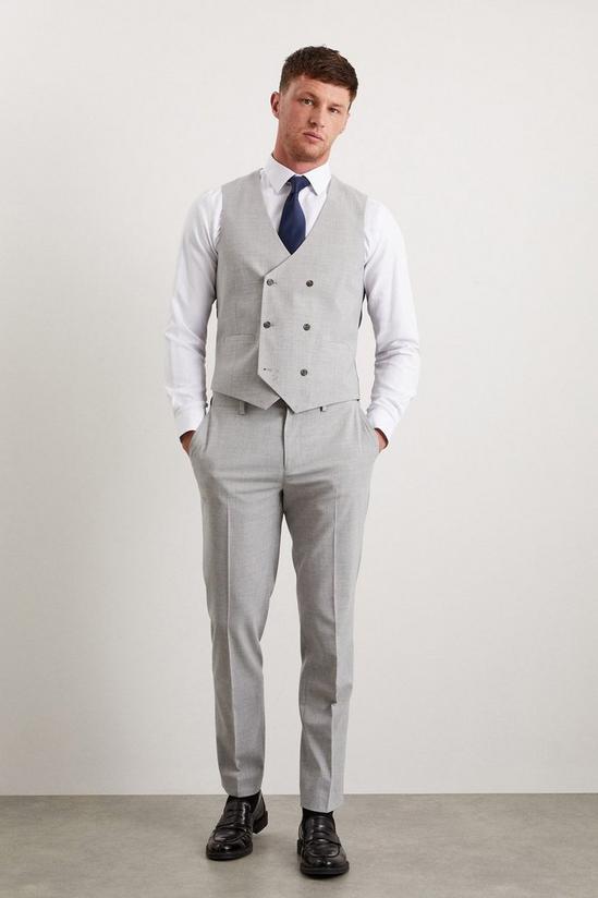 Burton Slim Fit Grey Marl Waistcoat 5