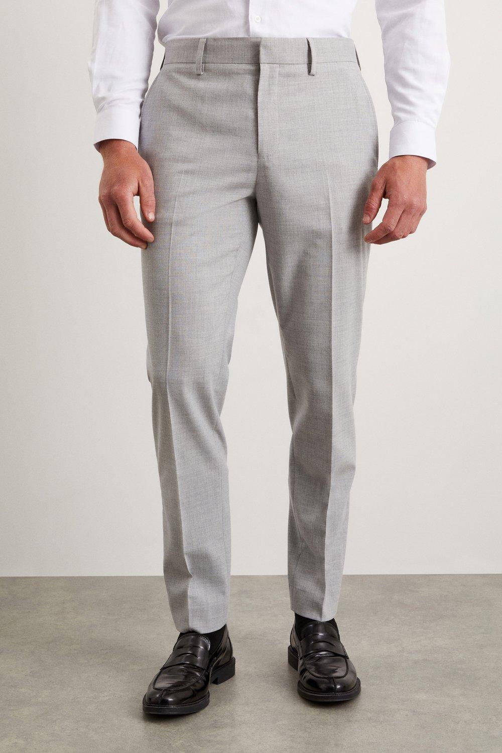 Suits, Slim Fit Grey Marl Suit Trousers