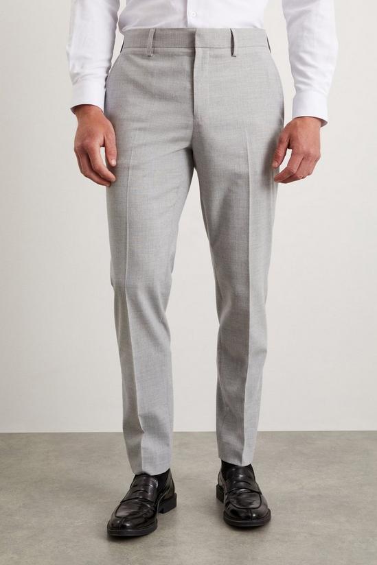 Burton Slim Fit Grey Marl Suit Trousers 2