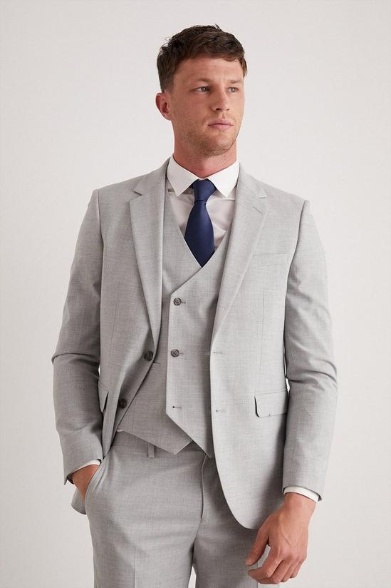 Burton Slim Fit Grey Marl Suit Jacket 2