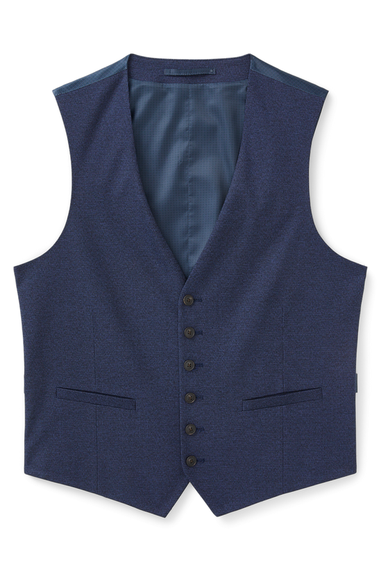 Burton Skinny Fit Navy Marl Waistcoat 4