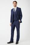 Burton Tailored Fit Navy Marl Suit Trousers thumbnail 2