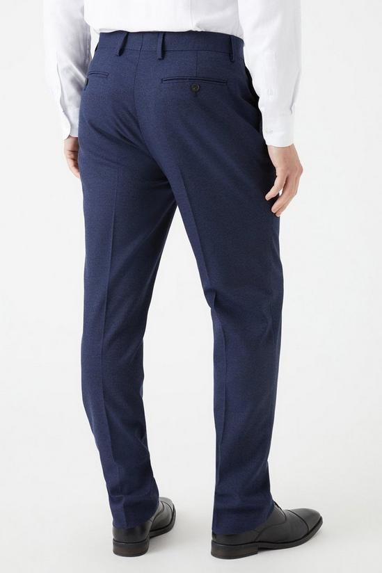 Burton Tailored Fit Navy Marl Suit Trousers 3