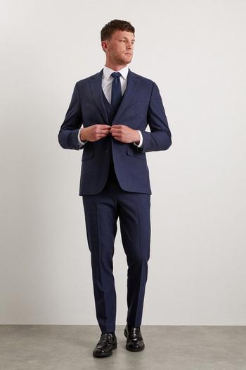 Related Product Tailored Fit Navy Marl Suit Jacket