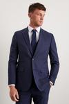Burton Tailored Fit Navy Marl Suit Jacket thumbnail 2