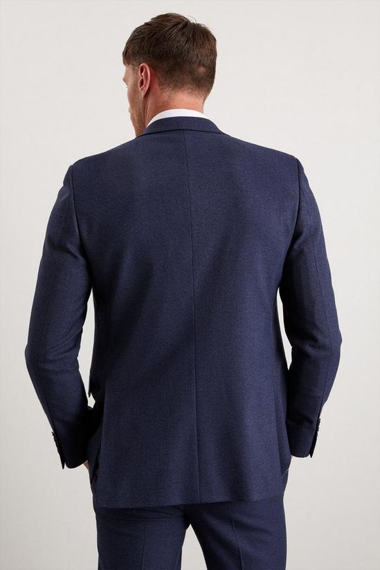 Burton Tailored Fit Navy Marl Suit Jacket 3