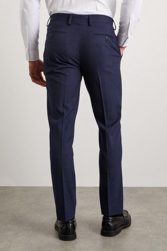 Burton Slim Fit Navy Marl Suit Trousers 3