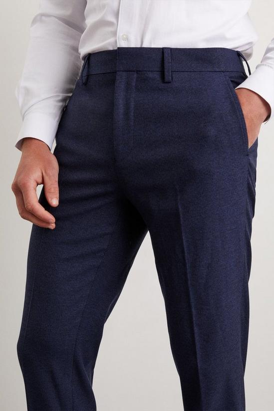 Burton Slim Fit Navy Marl Suit Trousers 5