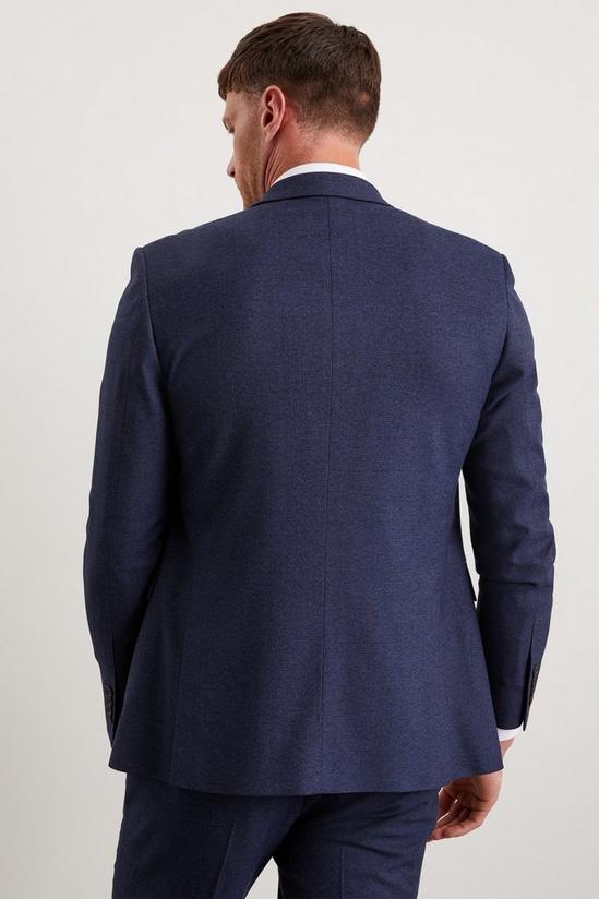 Burton Slim Fit Navy Marl Double Breasted Suit Jacket 3