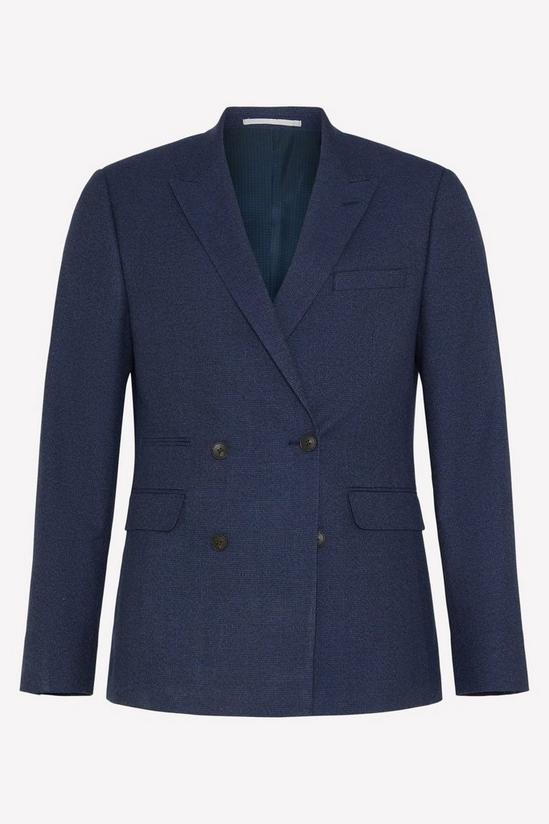 Burton Slim Fit Navy Marl Double Breasted Suit Jacket 4