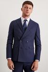 Burton Slim Fit Navy Marl Double Breasted Suit Jacket thumbnail 6